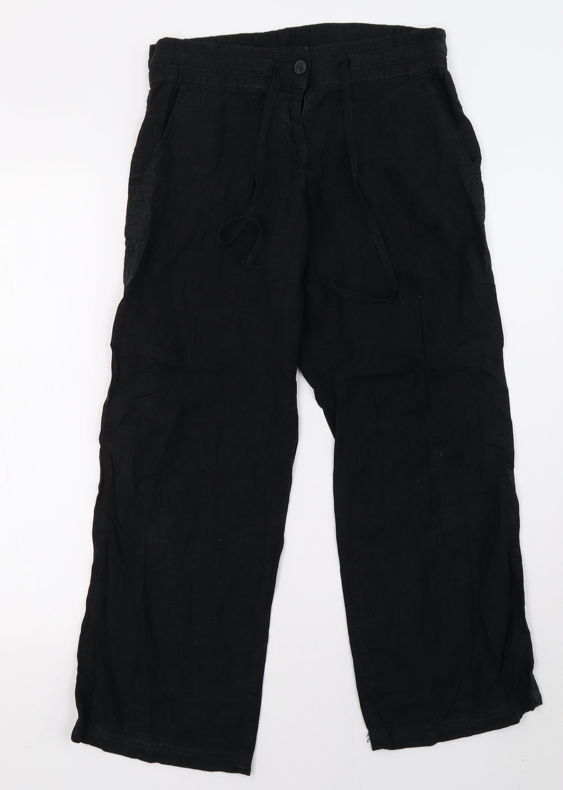 NEXT Womens Black   Trousers  Size 8 L28 in