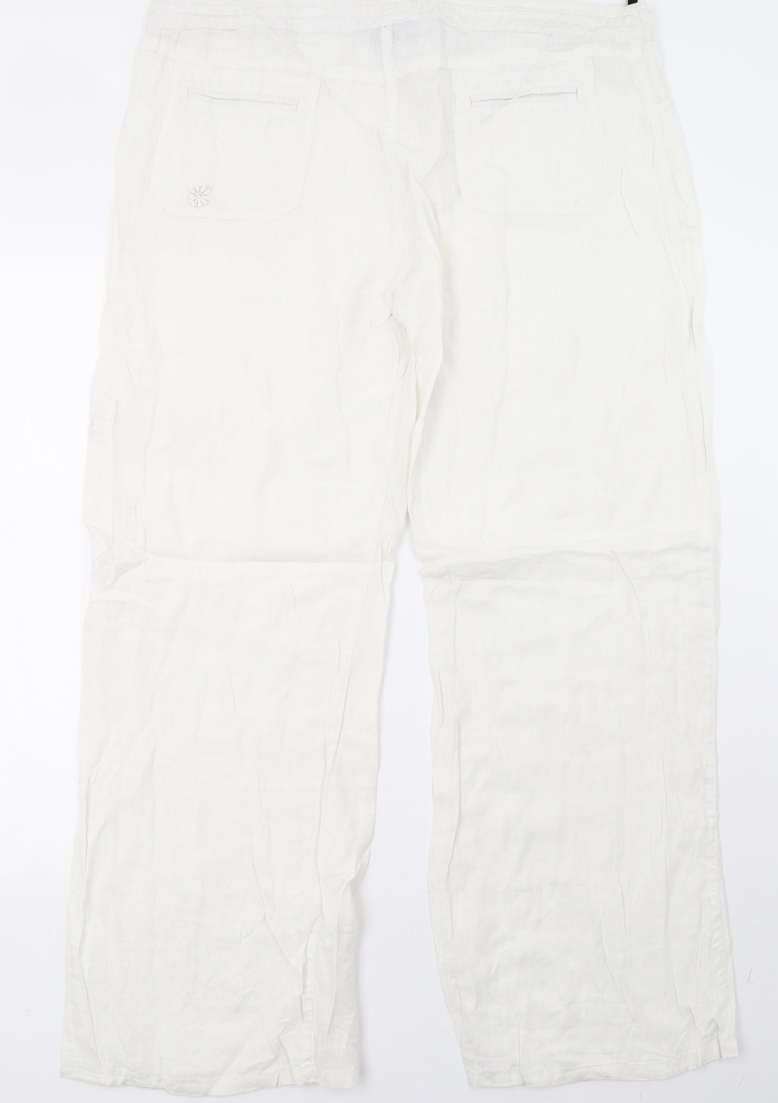 Warehouse Womens White   Trousers  Size 16 L31 in
