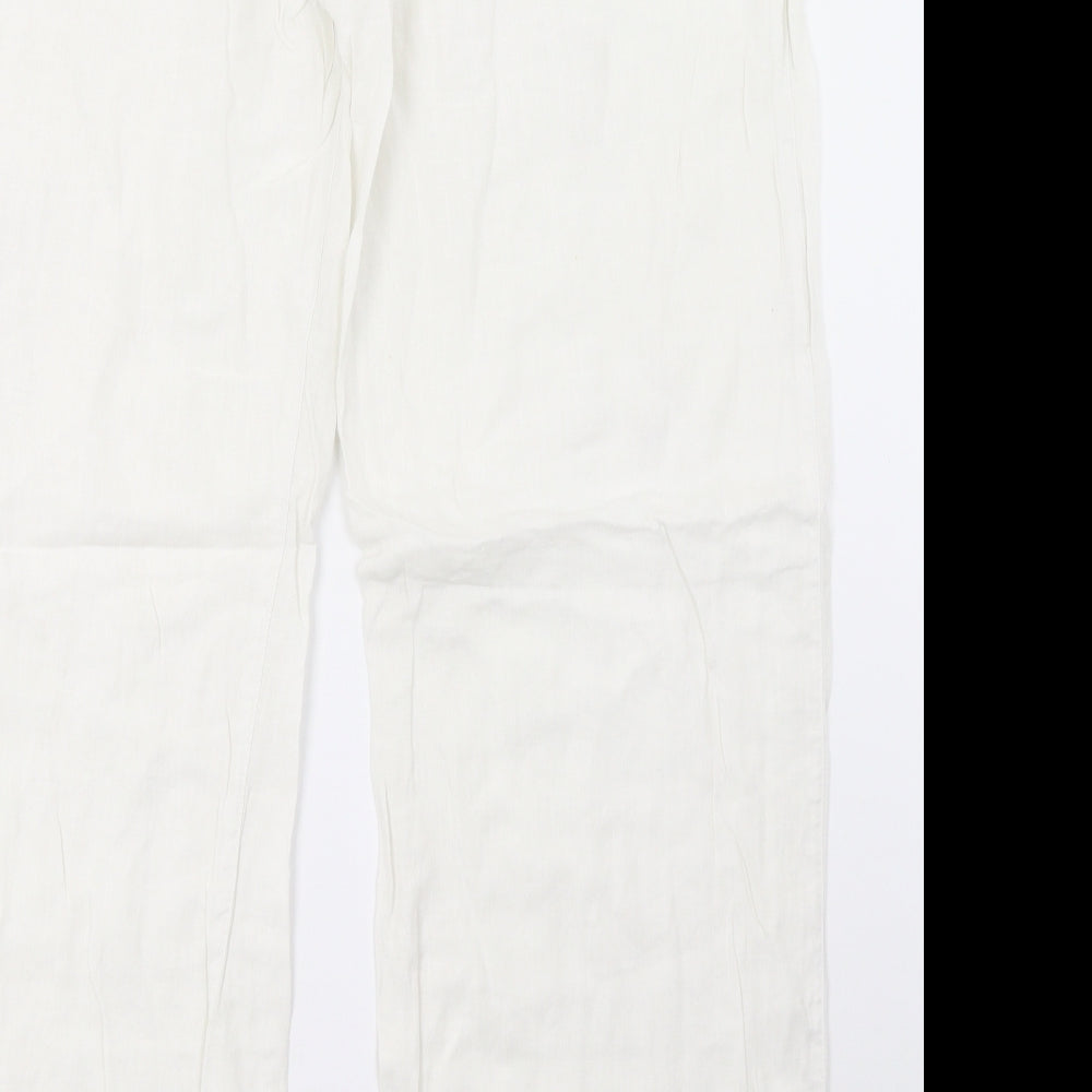 Warehouse Womens White   Trousers  Size 16 L31 in