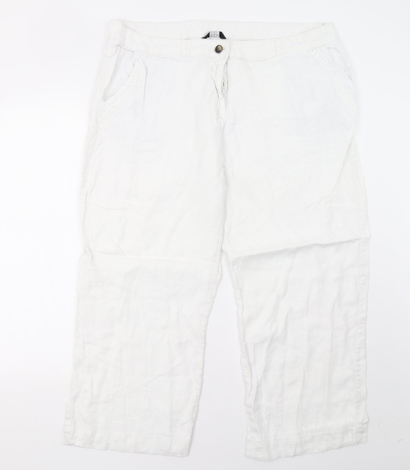 George Womens White   Trousers  Size 18 L27 in