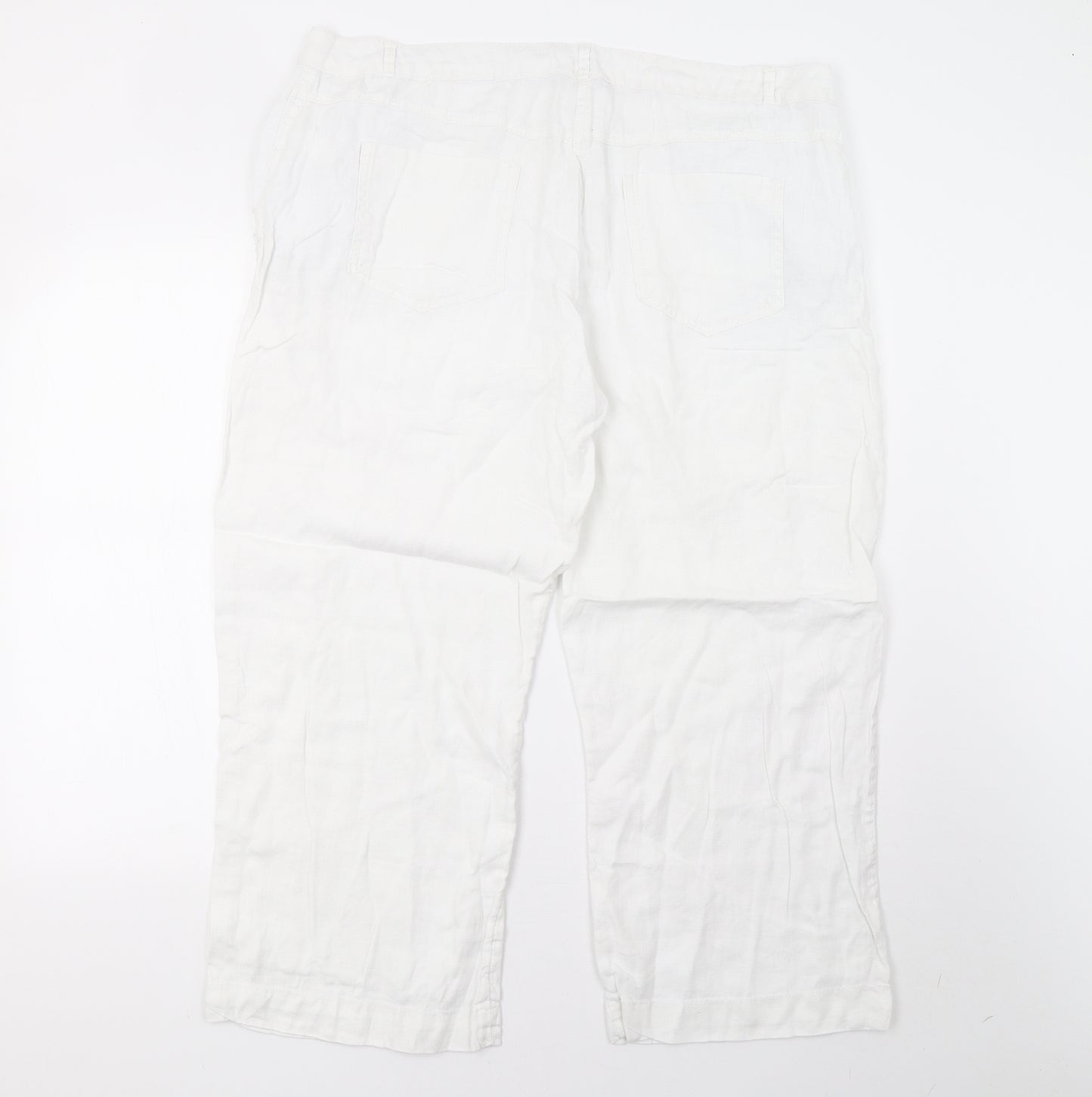 George Womens White   Trousers  Size 18 L27 in
