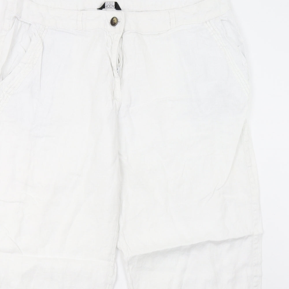 George Womens White   Trousers  Size 18 L27 in