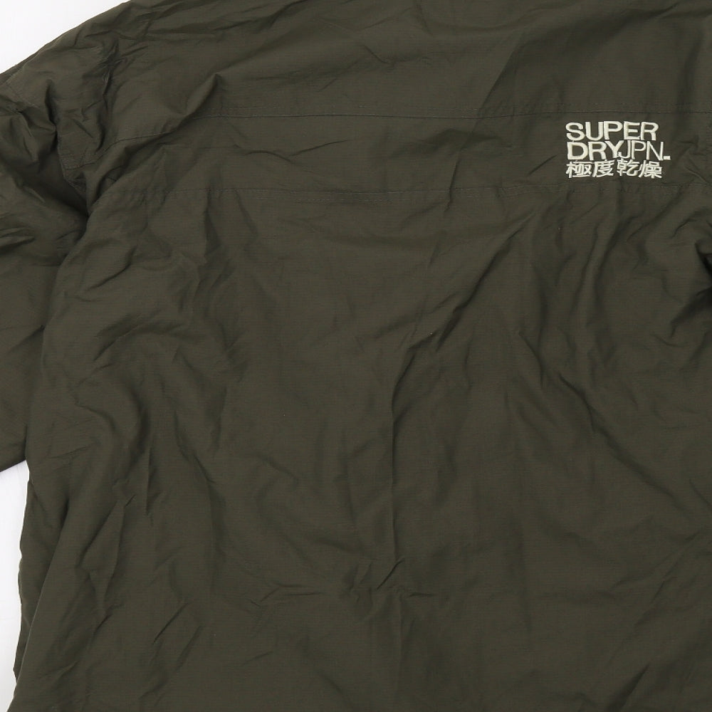 Superdry Mens Green   Rain Coat Coat Size L