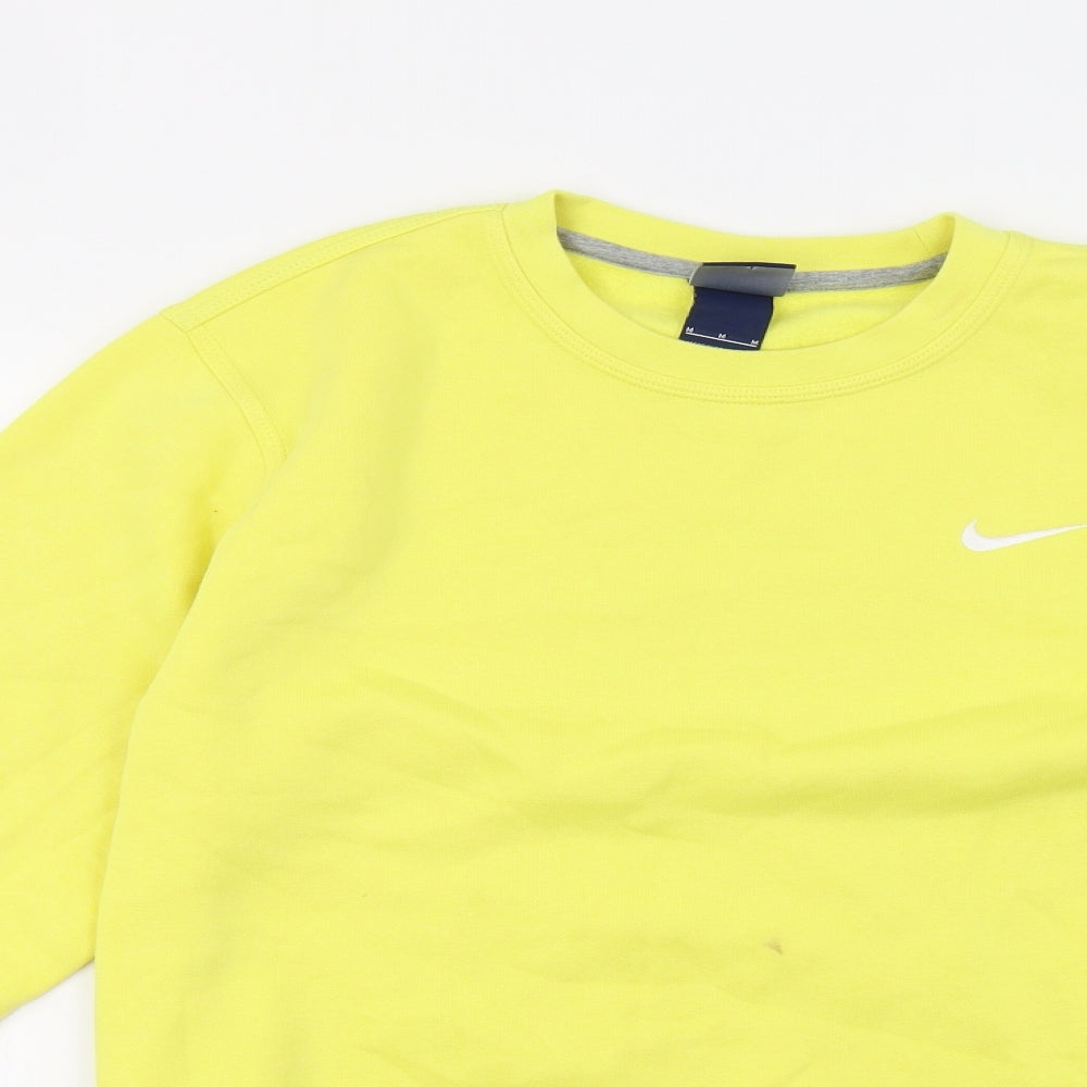 Nike Mens Yellow   Pullover Sweatshirt Size M