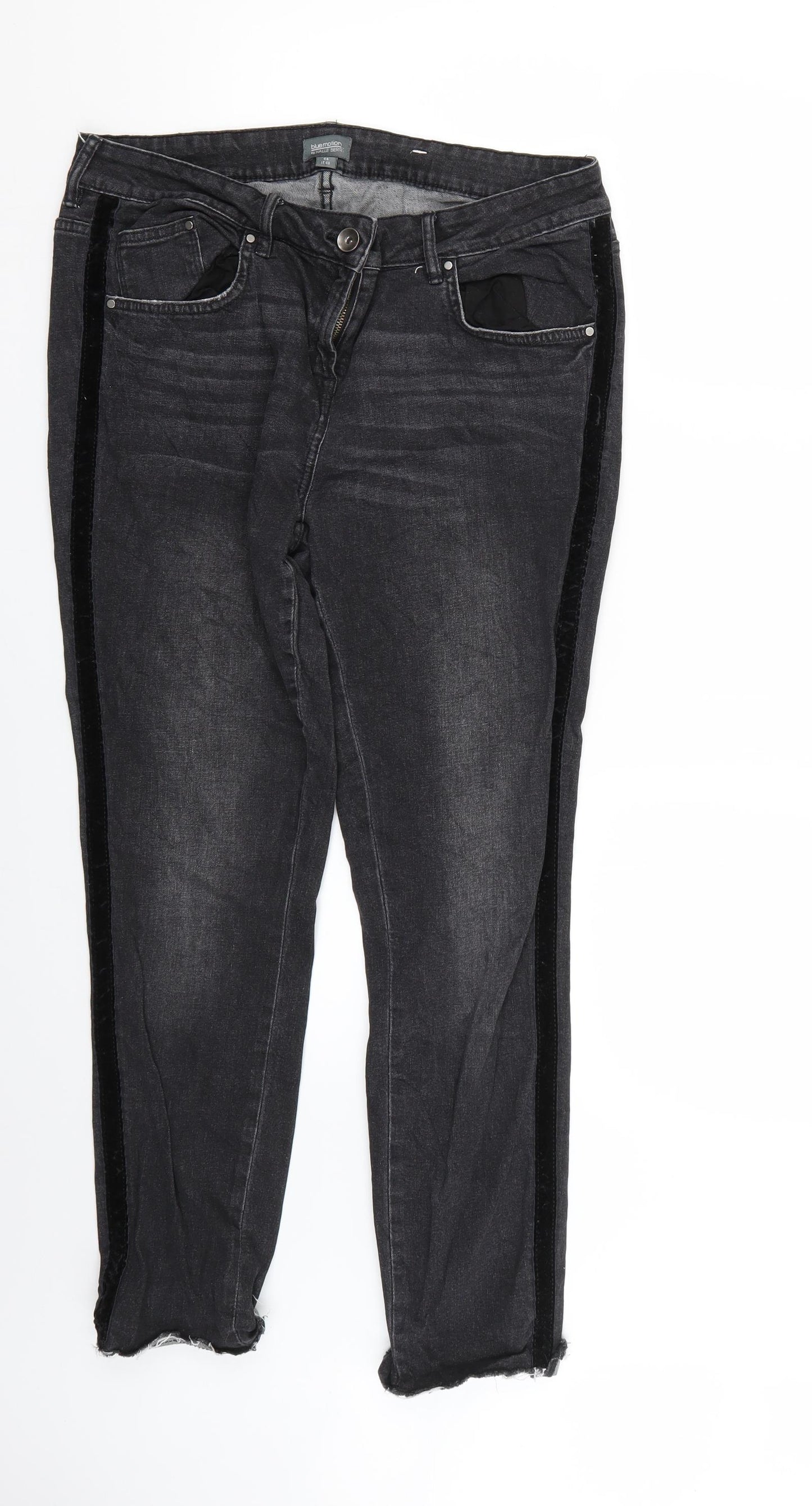 bluemotion Mens Black   Straight Jeans Size 44 L27 in
