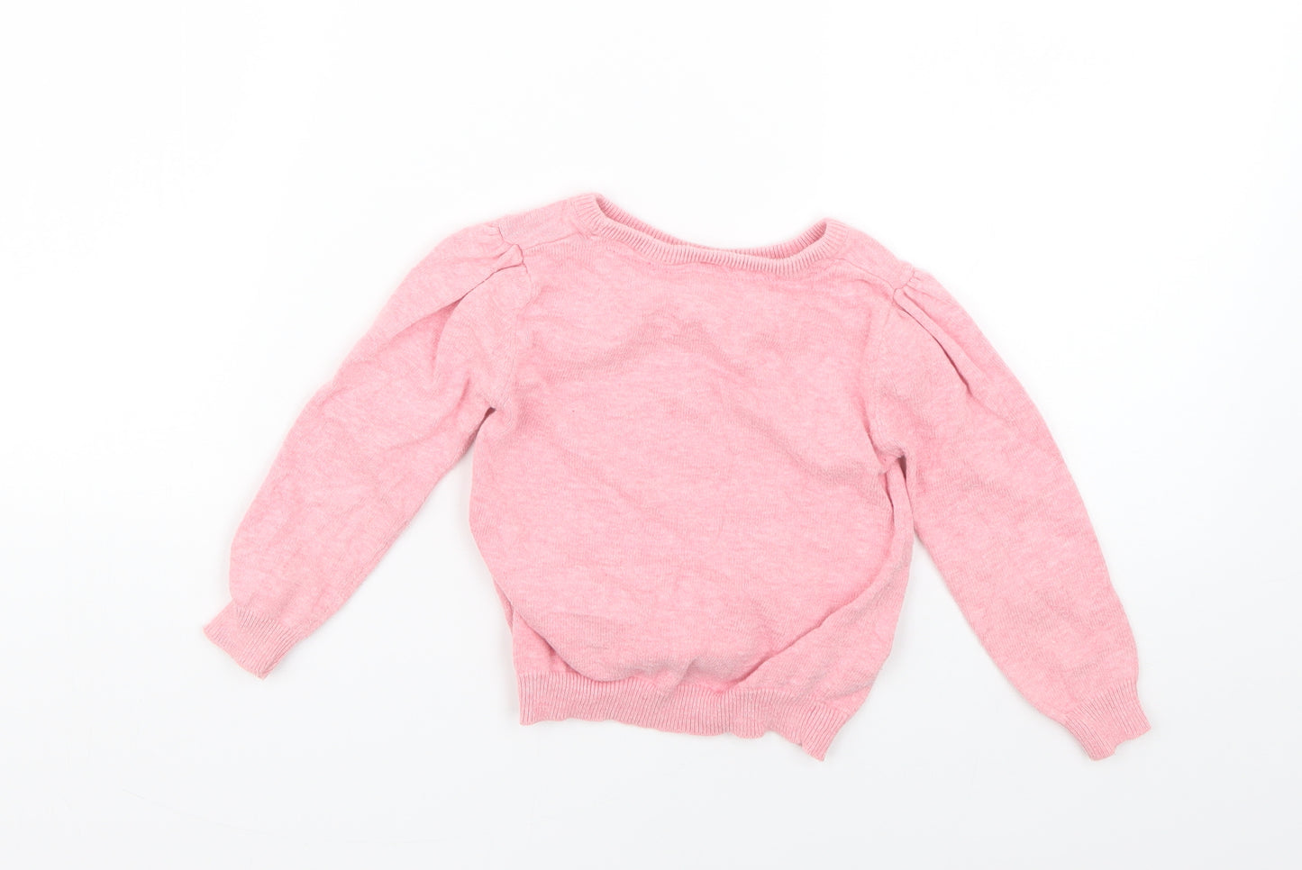 Young Dimension Girls Pink Geometric  Pullover Jumper Size 3-4 Years