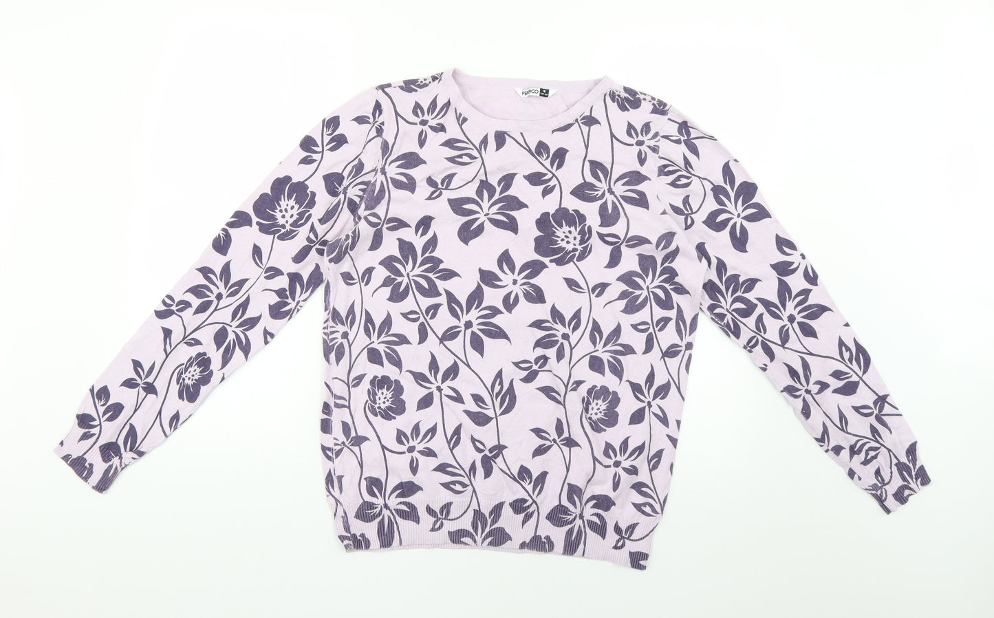 pep&co Womens Pink Floral  Pullover Jumper Size 16