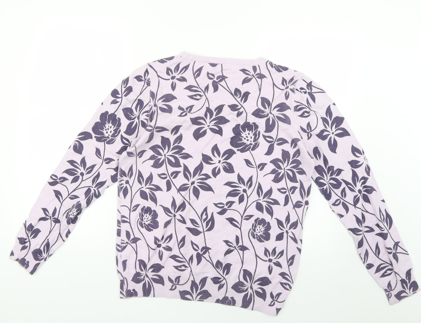 pep&co Womens Pink Floral  Pullover Jumper Size 16