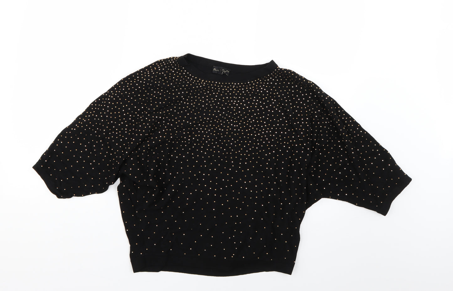 Phase Eight Womens Black Polka Dot  Pullover Jumper Size S