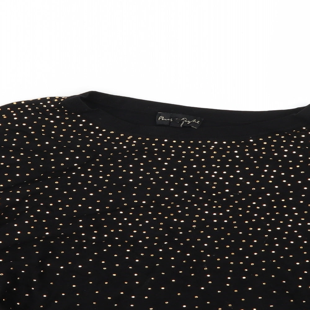 Phase Eight Womens Black Polka Dot  Pullover Jumper Size S