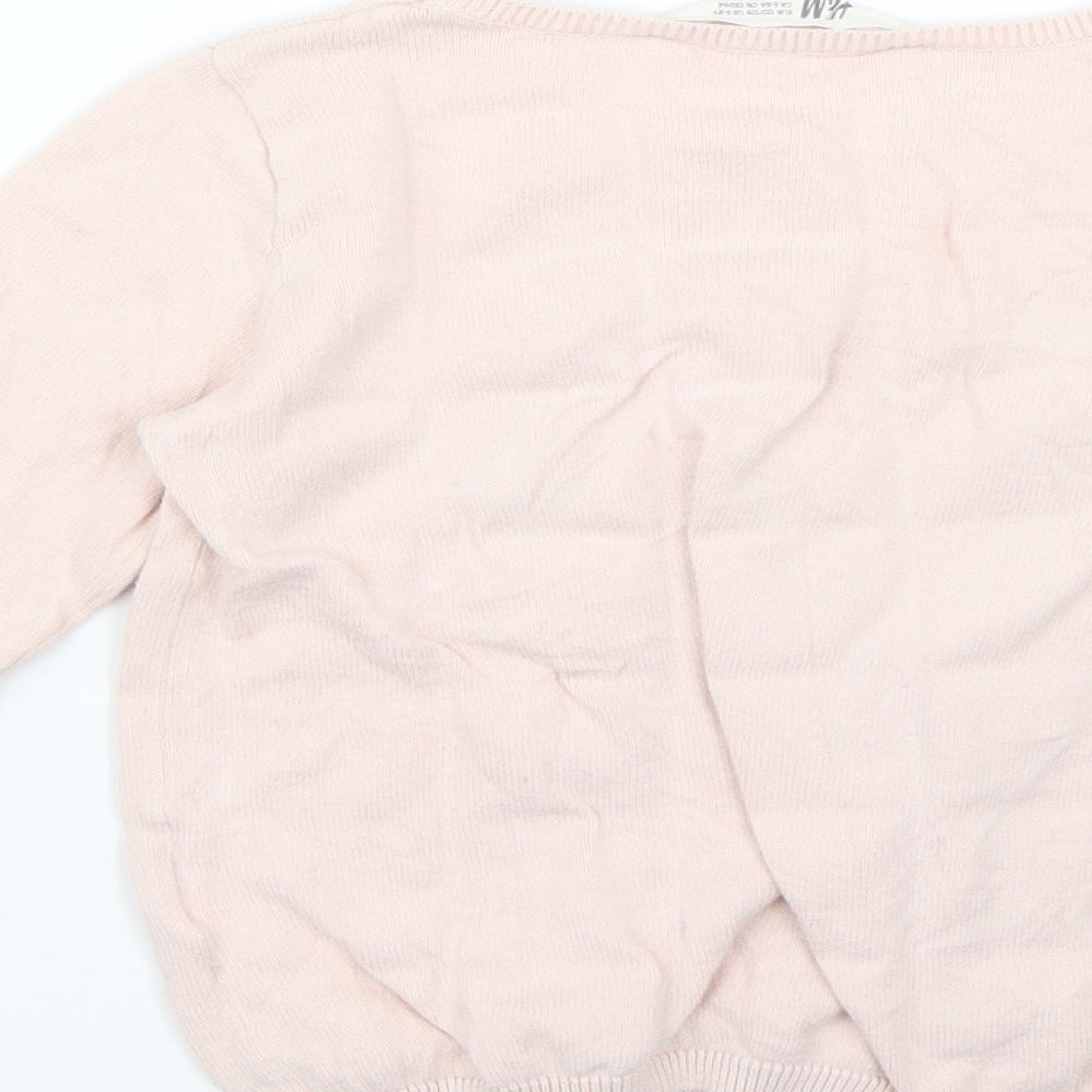 H&M Girls Pink Geometric  Pullover Jumper Size 7-8 Years