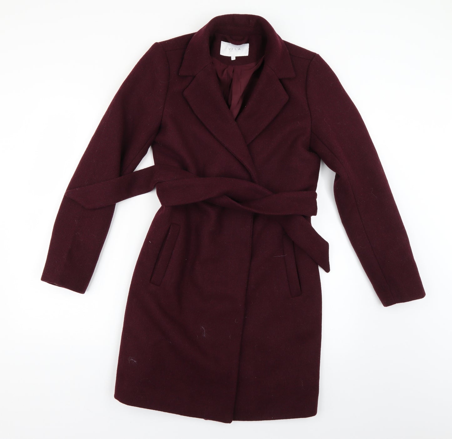 VILA Womens Purple   Pea Coat Coat Size XS
