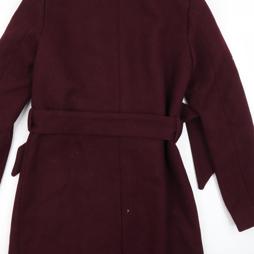 VILA Womens Purple   Pea Coat Coat Size XS