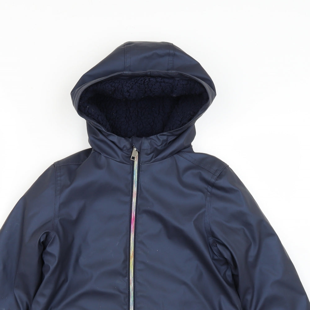 Marks and Spencer Girls Blue   Quilted Coat Size 8-9 Years