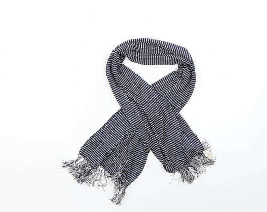 Front view of Preworn women’s blue check scarf