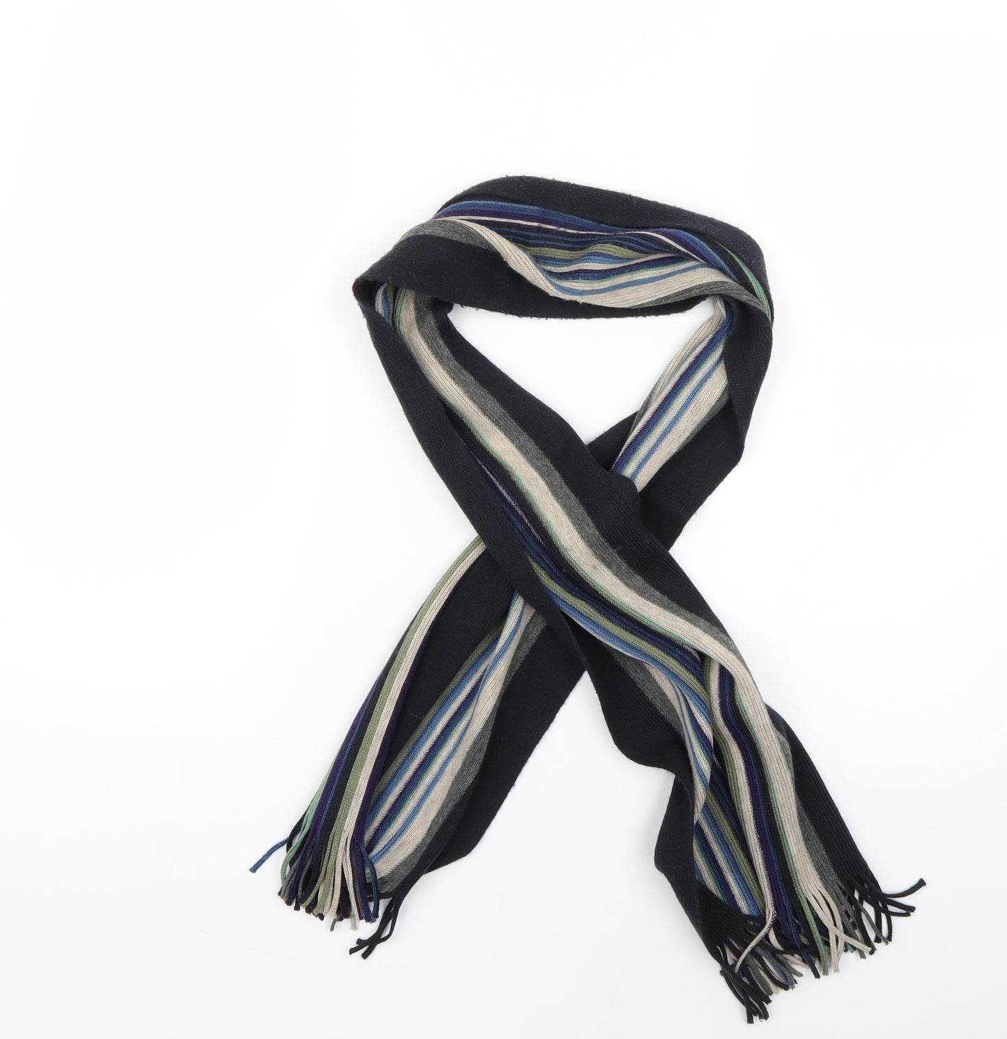Preworn Mens Multicoloured Striped  Scarf  One Size