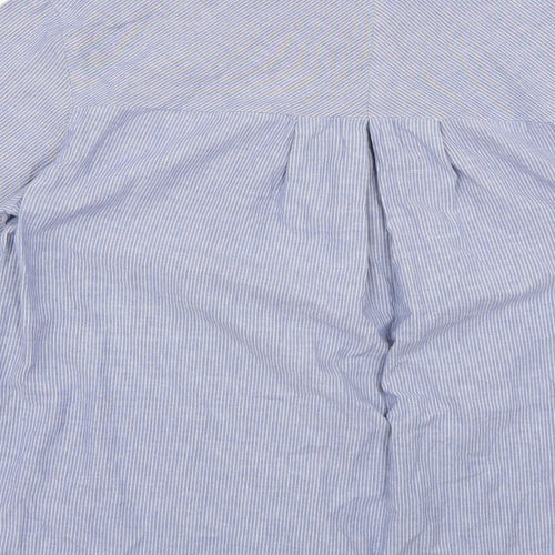 trafaluc Mens Blue Striped   Button-Up Size M