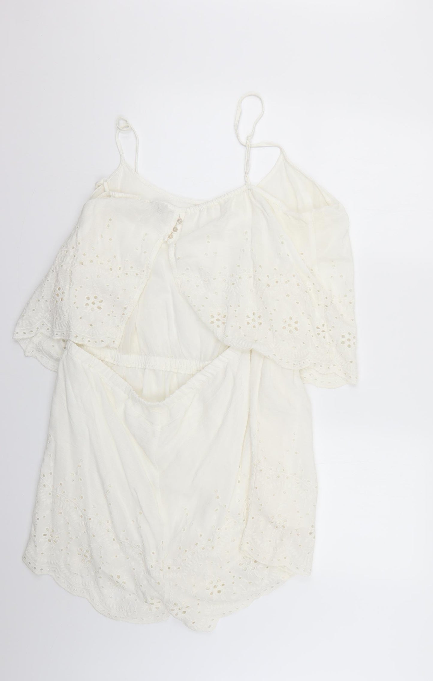 George Womens White   Playsuit One-Piece Size XL