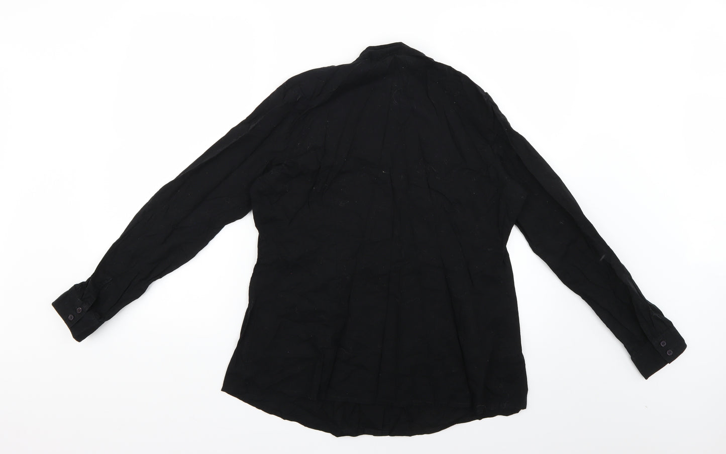 Papaya Womens Black   Basic Button-Up Size 14