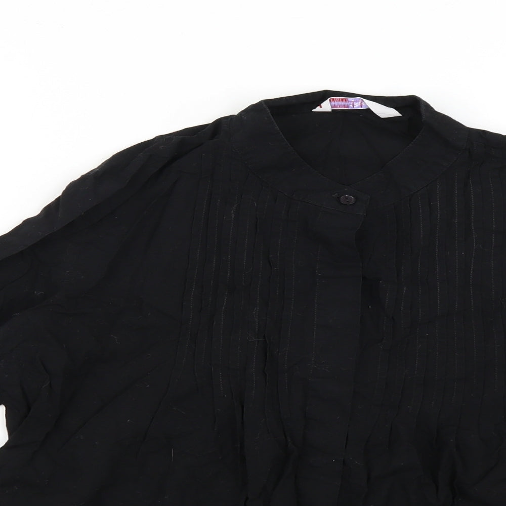 Papaya Womens Black   Basic Button-Up Size 14