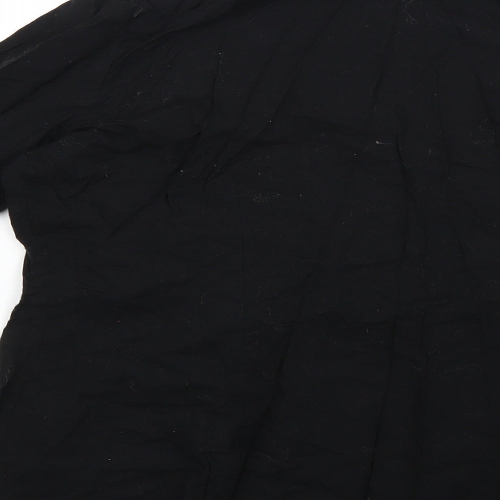 Papaya Womens Black   Basic Button-Up Size 14