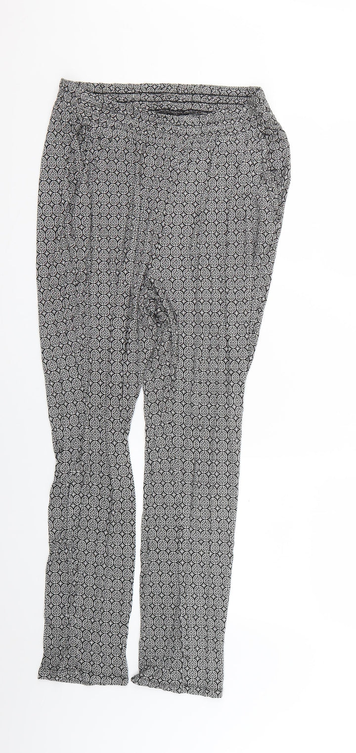 H&M Womens Multicoloured Geometric Trousers Size M L24 in