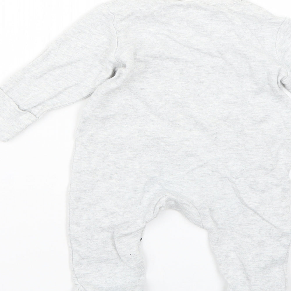Marks and Spencer Baby Grey Geometric  Babygrow One-Piece Size 0-3 Months