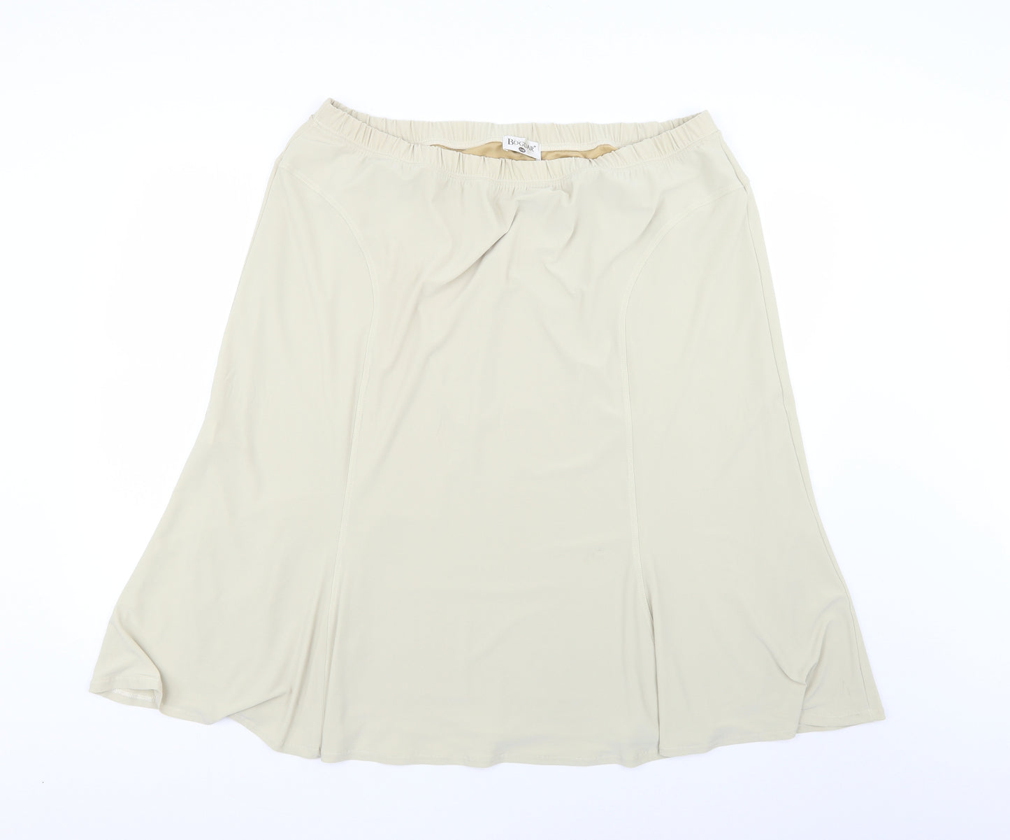 baguar Womens Beige   Flare Skirt Size S