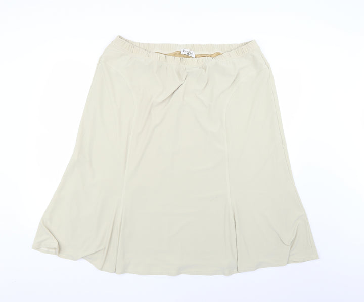 baguar Womens Beige   Flare Skirt Size S