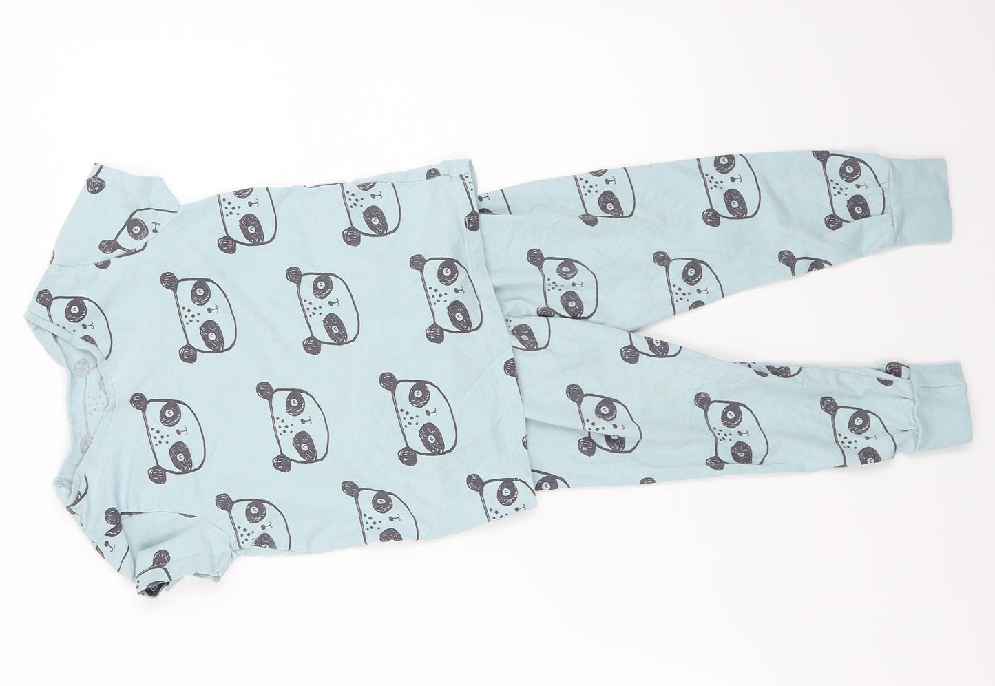George Boys Blue Solid   Pyjama Set Size 3-4 Years