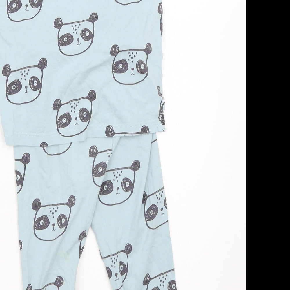 George Boys Blue Solid   Pyjama Set Size 3-4 Years