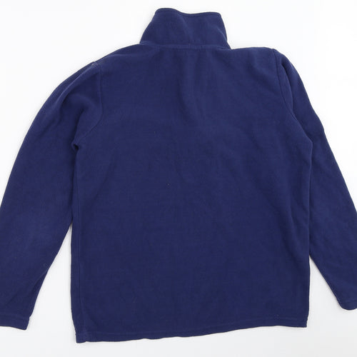 Freedom Trail Mens Blue  Fleece Henley Sweatshirt Size XS