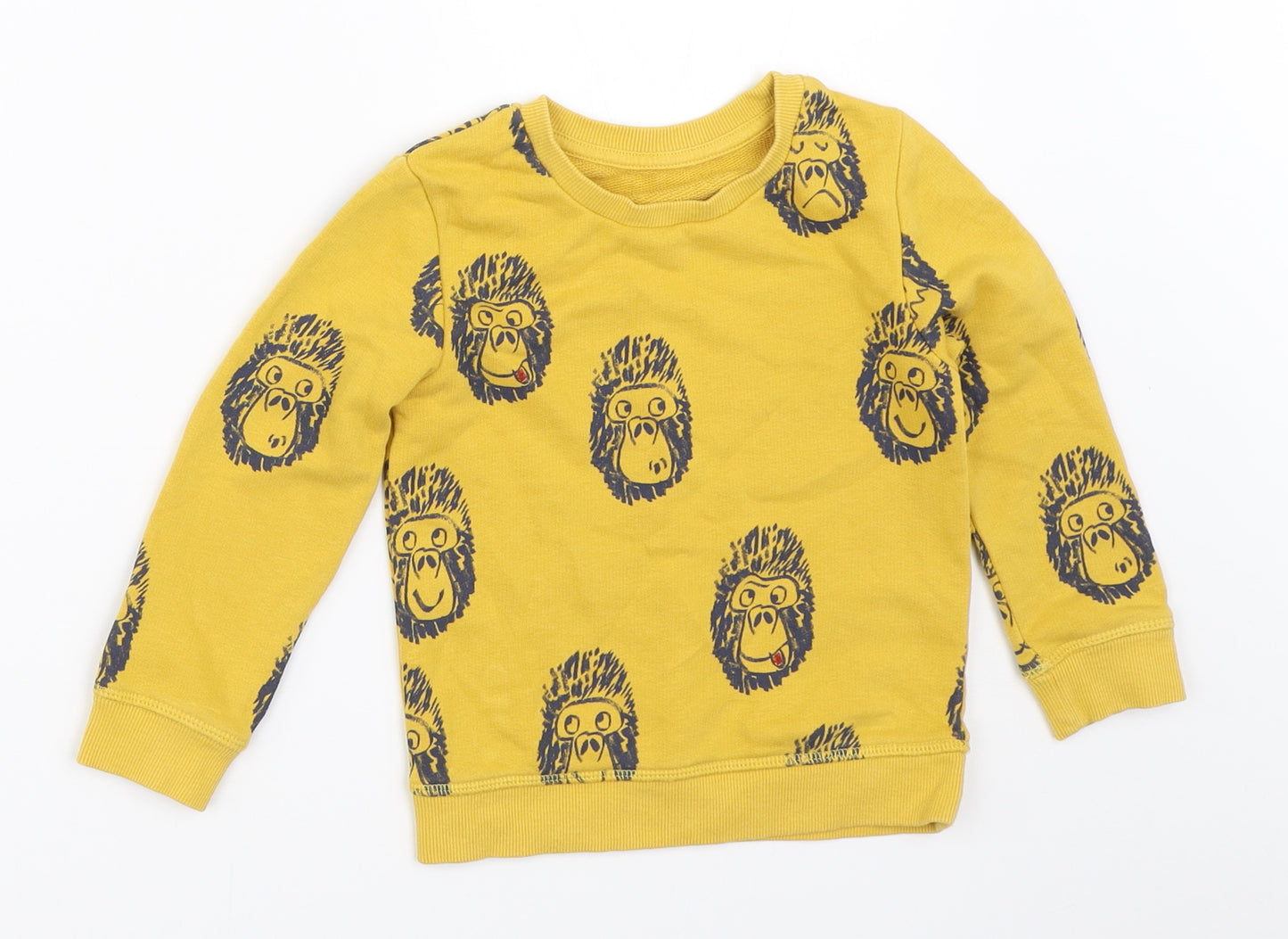 Marks and Spencer Boys Yellow   Pullover Jumper Size 18-24 Months