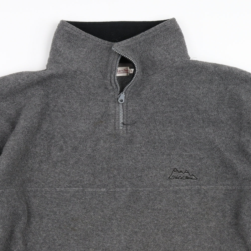 Bonmarché Mens Grey  Fleece Henley Sweatshirt Size L