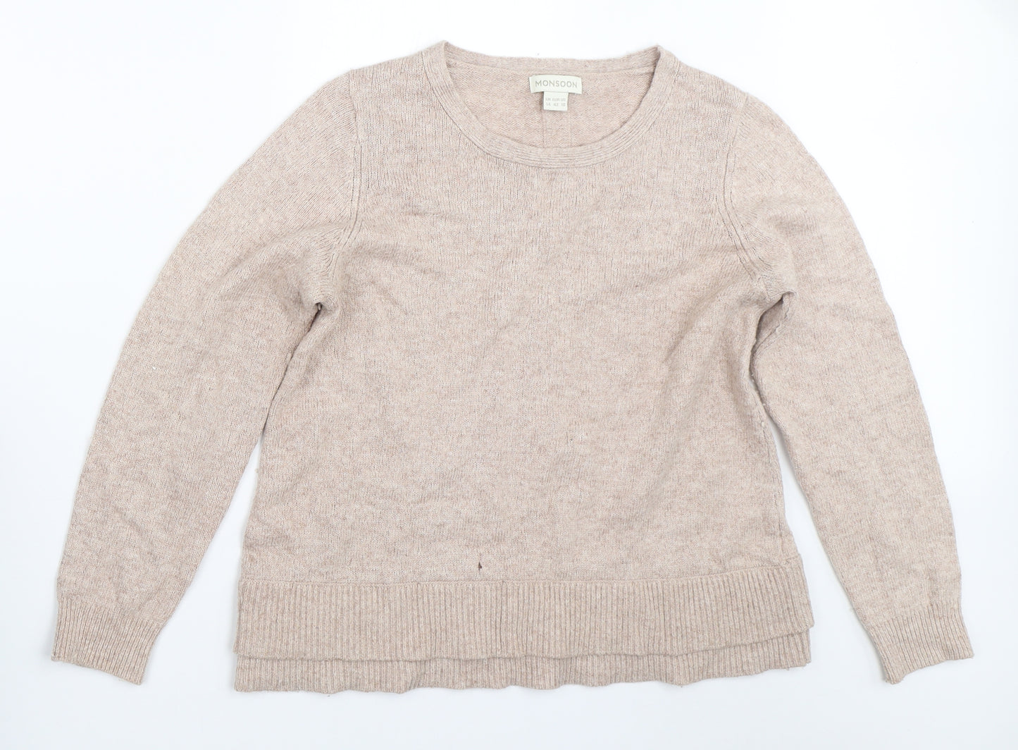 Monsoon Womens Beige   Pullover Jumper Size 14