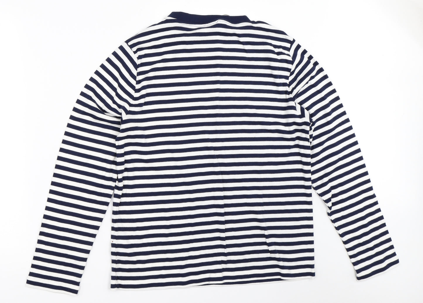 Oliver Bonas Womens Blue Striped  Basic T-Shirt Size 16