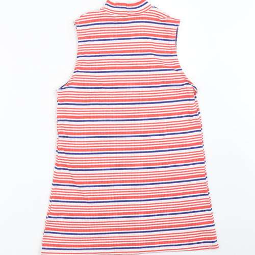 Papaya Womens Red Striped  Basic Tank Size 12