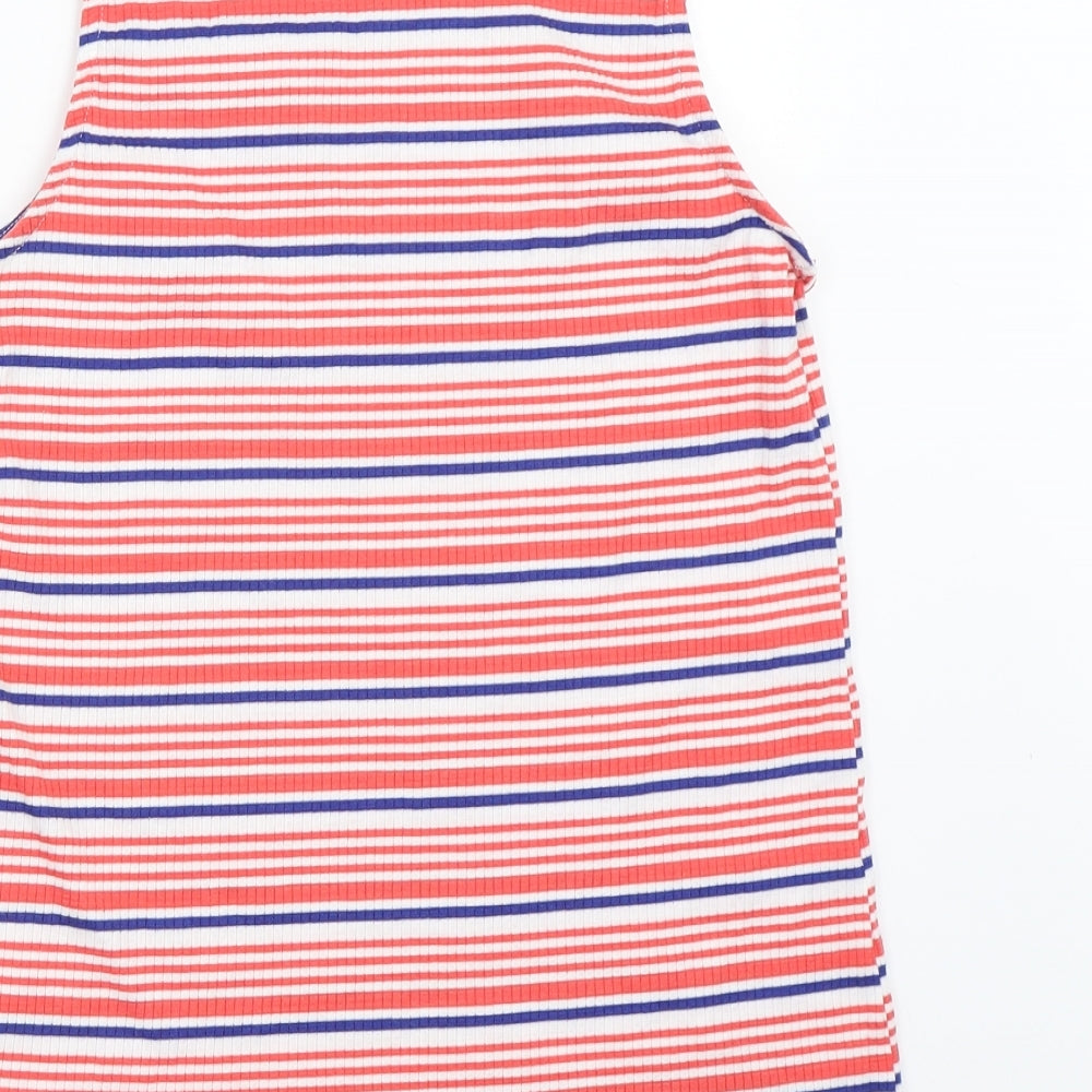 Papaya Womens Red Striped  Basic Tank Size 12