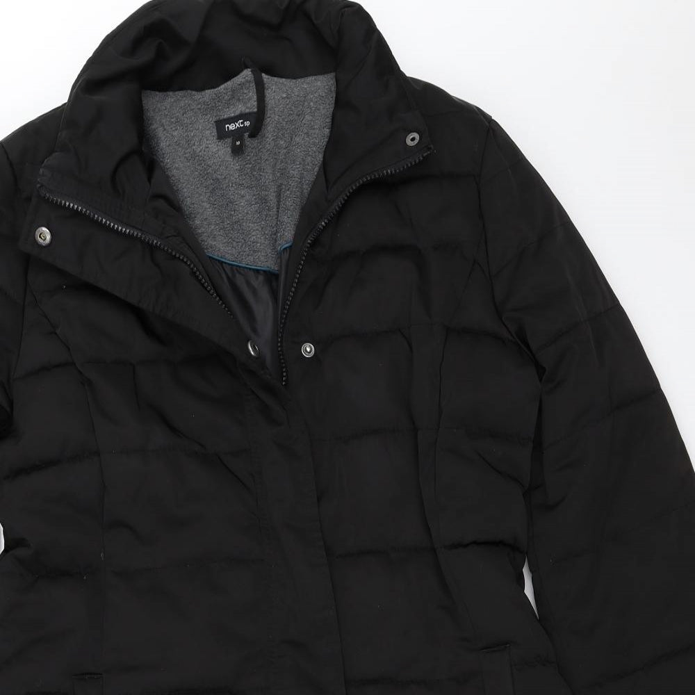 NEXT Womens Black   Puffer Jacket Coat Size 10