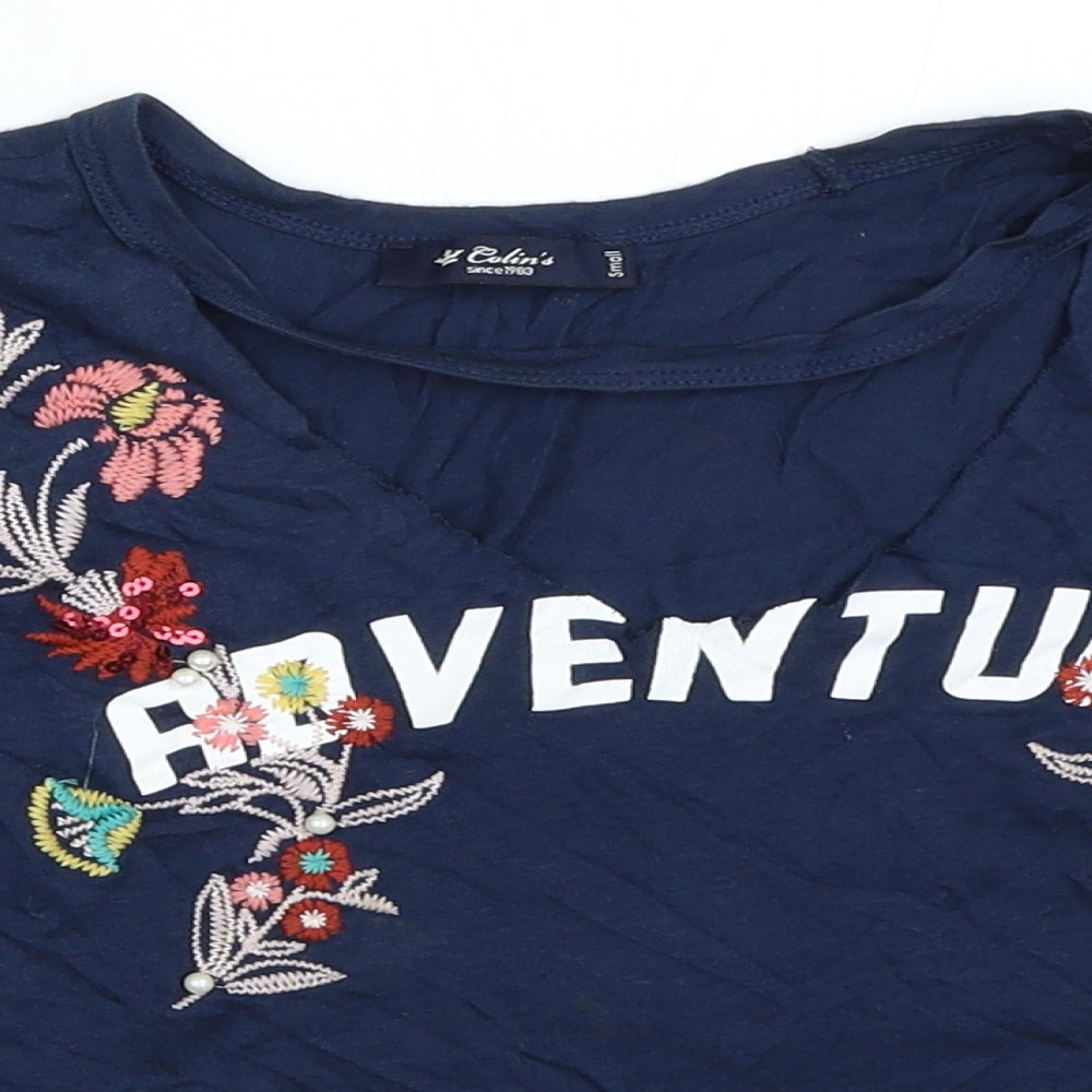Colin's Womens Blue   Basic T-Shirt Size S