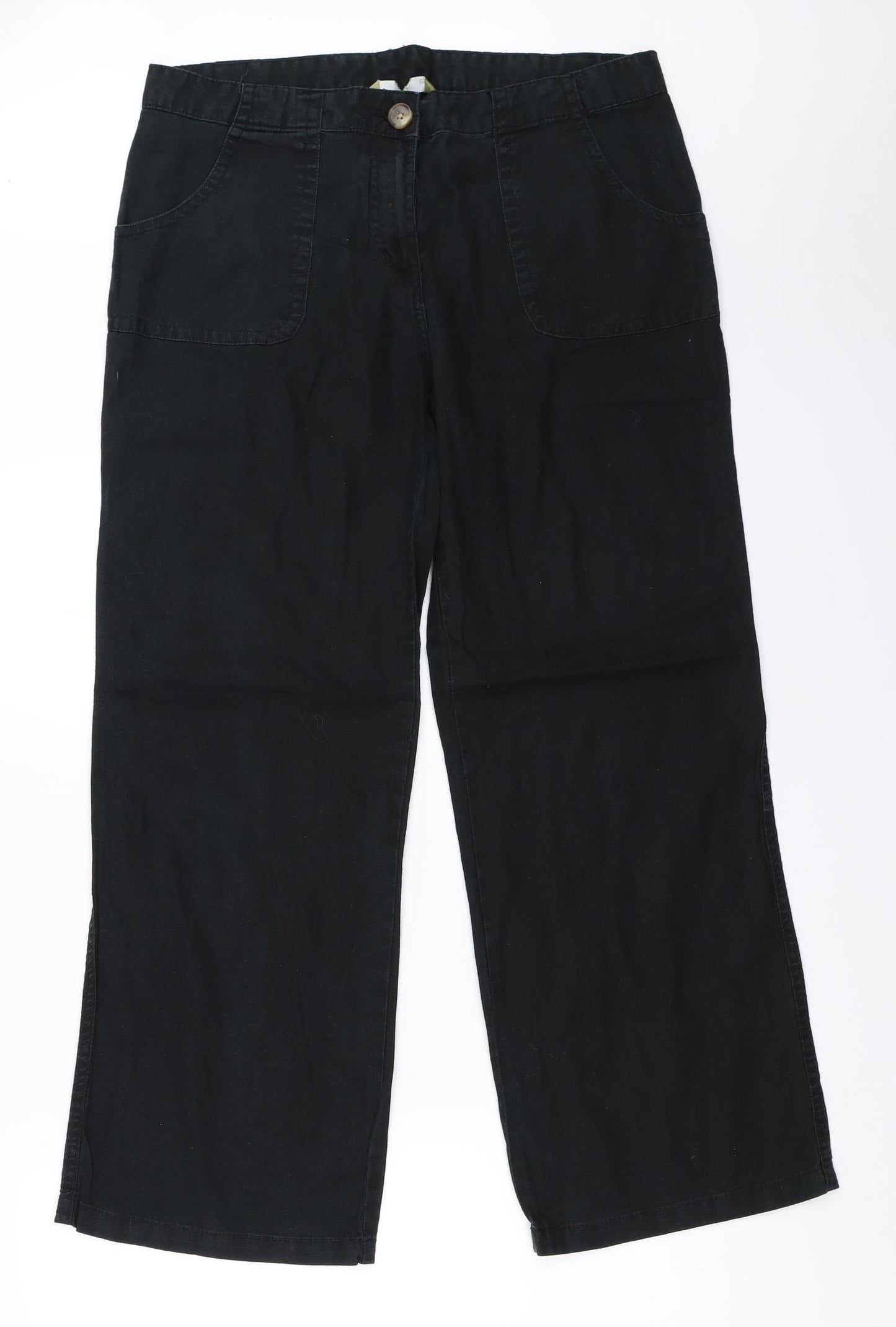 TU Womens Black   Trousers  Size 12 L28 in