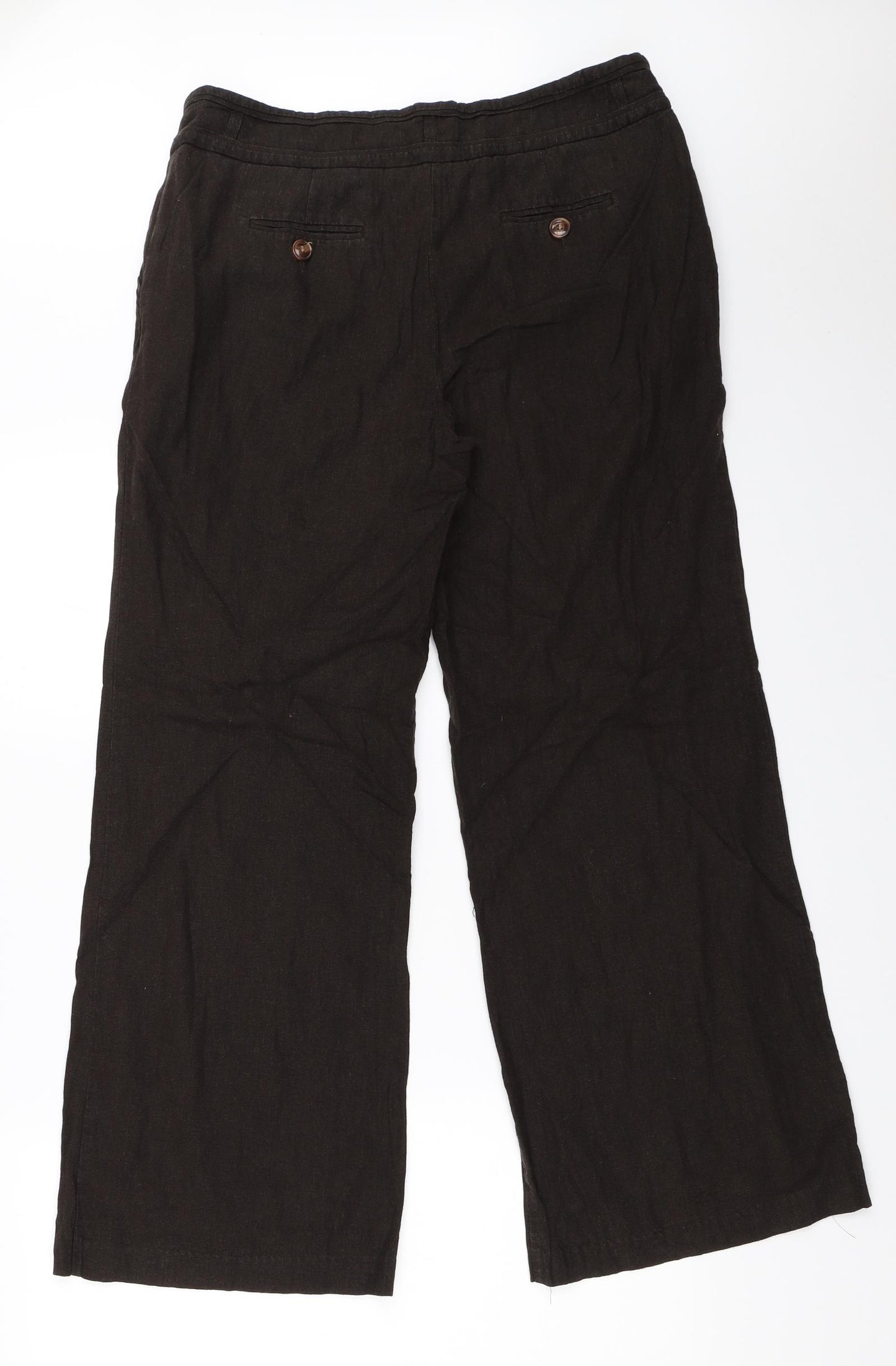 M&Co Womens Brown   Trousers  Size 14 L29 in