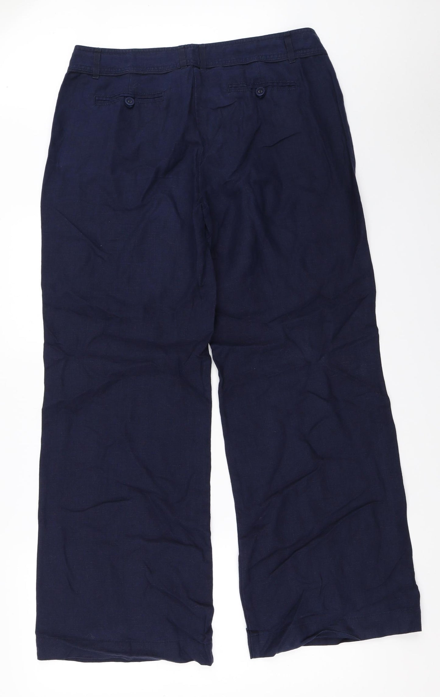 Monsoon Womens Blue   Trousers  Size 14 L30 in