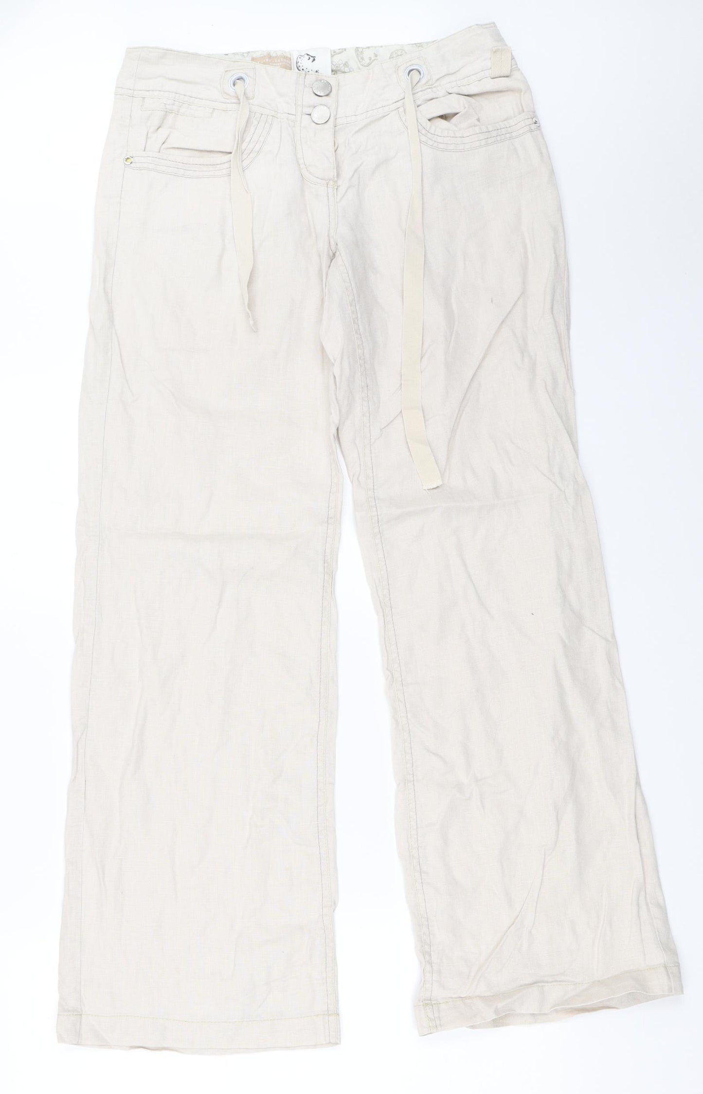 River Island Womens Beige   Trousers  Size 8 L32 in