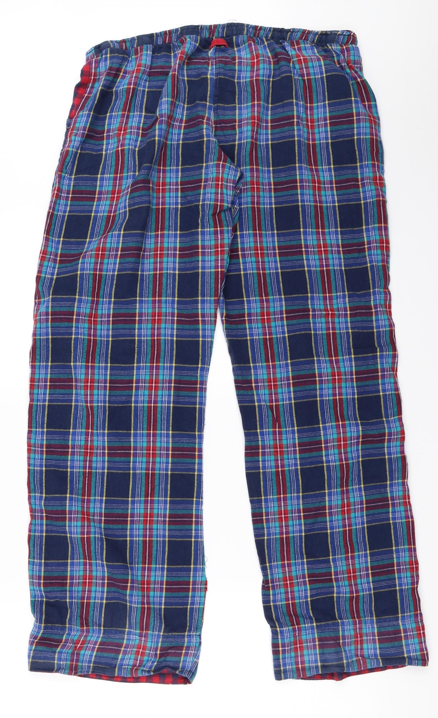 Debenhams Womens Blue Check  Top Pyjama Pants Size 14