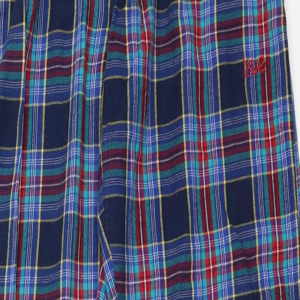 Debenhams Womens Blue Check  Top Pyjama Pants Size 14