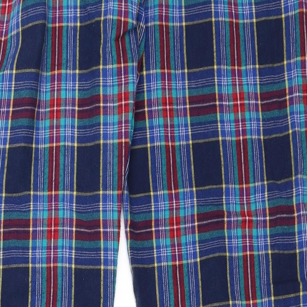 Debenhams Womens Blue Check  Top Pyjama Pants Size 14
