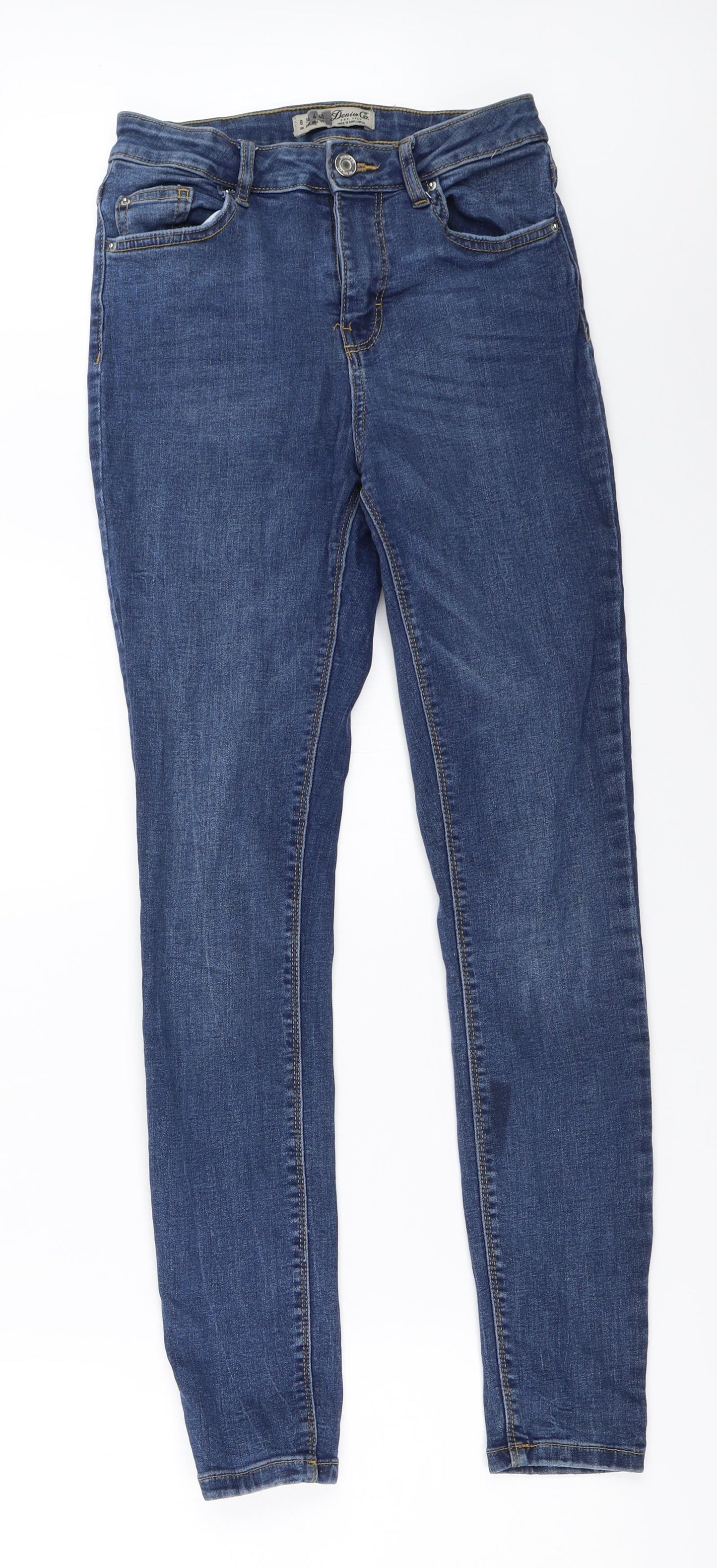 Primark Womens Blue  Denim Skinny Jeans Size 8 L28 in