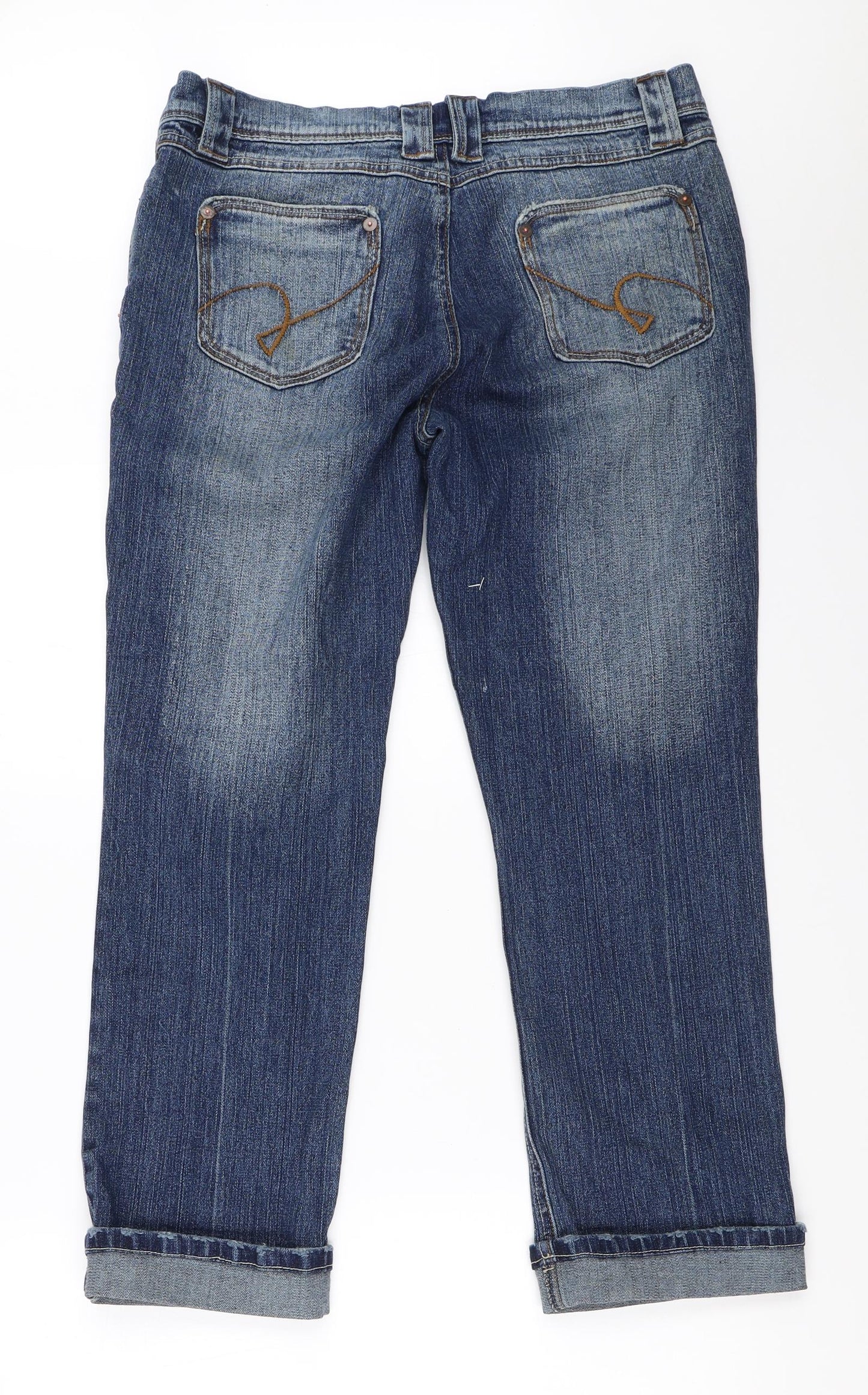 Preworn Womens Blue   Straight Jeans Size 14 L26 in