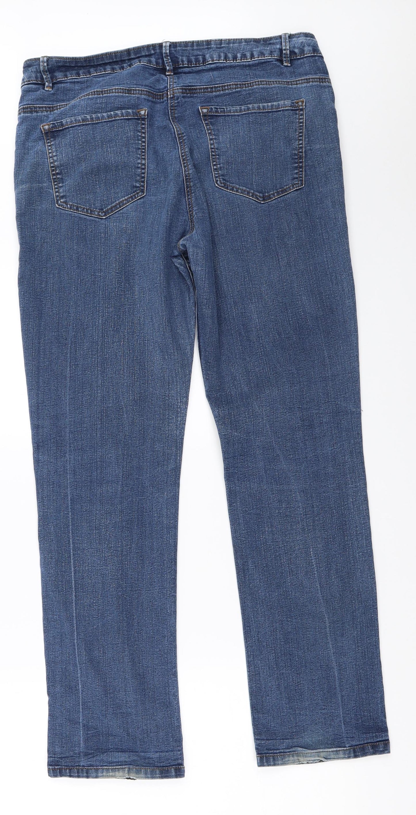 George Womens Blue  Denim Straight Jeans Size 14 L29 in